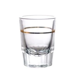 Deals 😀 Bars BarConic® 2oz Shot Glass With Gold 1oz Measure Line 🥰