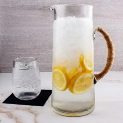 New ❤️ Bars 68 Ounce - Catalina Cane Wrapped Serving Pitcher 🛒 -Outlet Bars Store Catalina Cane Wrapped Serving Pitcher scene1 800x