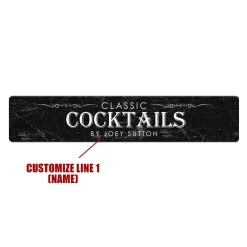 Best Sale ✔️ Bars Customizable Printed Bar Mat - Classic Cocktails - 20" X 4" 🌟 -Outlet Bars Store bar mat classic web bpc cus 800x