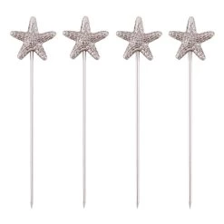 Wholesale 🎁 Bars Cocktail Picks - Sea Star - Set Of 4 🔔