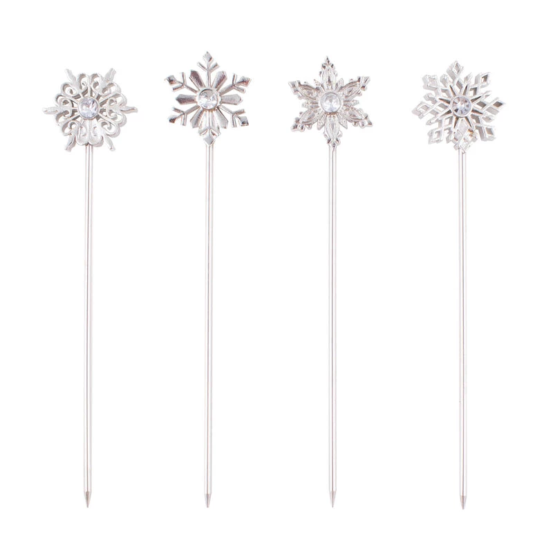 Best deal ✨ Bars Cocktail Picks - Snowflakes - Set Of 4 ❤️ 1 Best deal ✨ Bars Cocktail Picks - Snowflakes - Set Of 4 ❤️