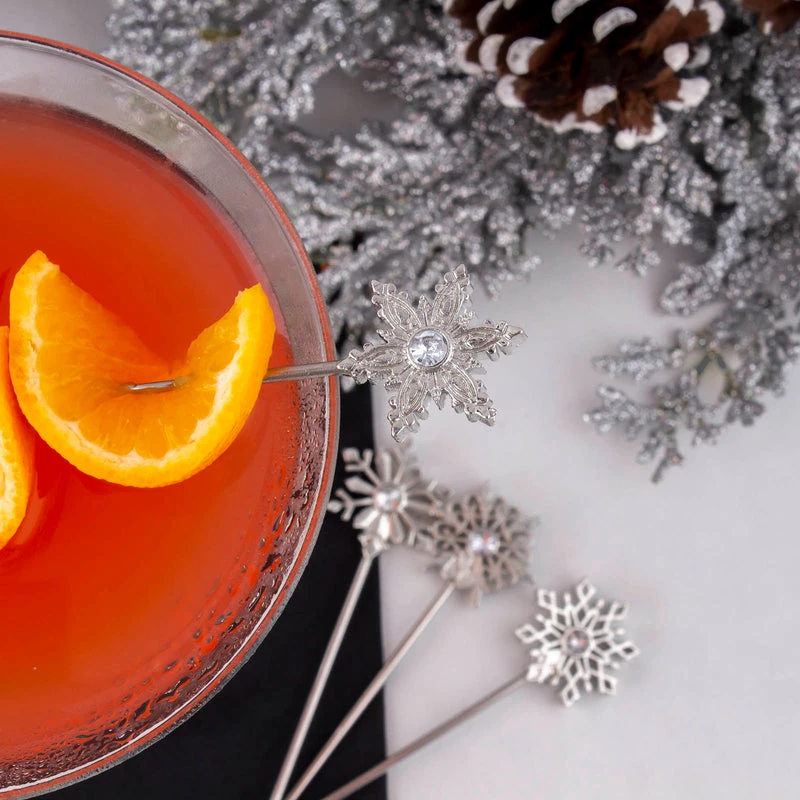 Best deal ✨ Bars Cocktail Picks - Snowflakes - Set Of 4 ❤️ 4 Best deal ✨ Bars Cocktail Picks - Snowflakes - Set Of 4 ❤️ - Image 4