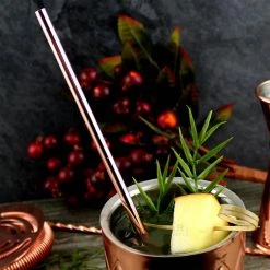 Outlet 😍 Bars Olea™ Copper Plated Cocktail Straw 😉 -Outlet Bars Store copper metal straw bpc 4 800x