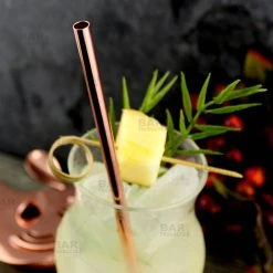 Outlet 😍 Bars Olea™ Copper Plated Cocktail Straw 😉 -Outlet Bars Store copper metal straw bpc 5 800x