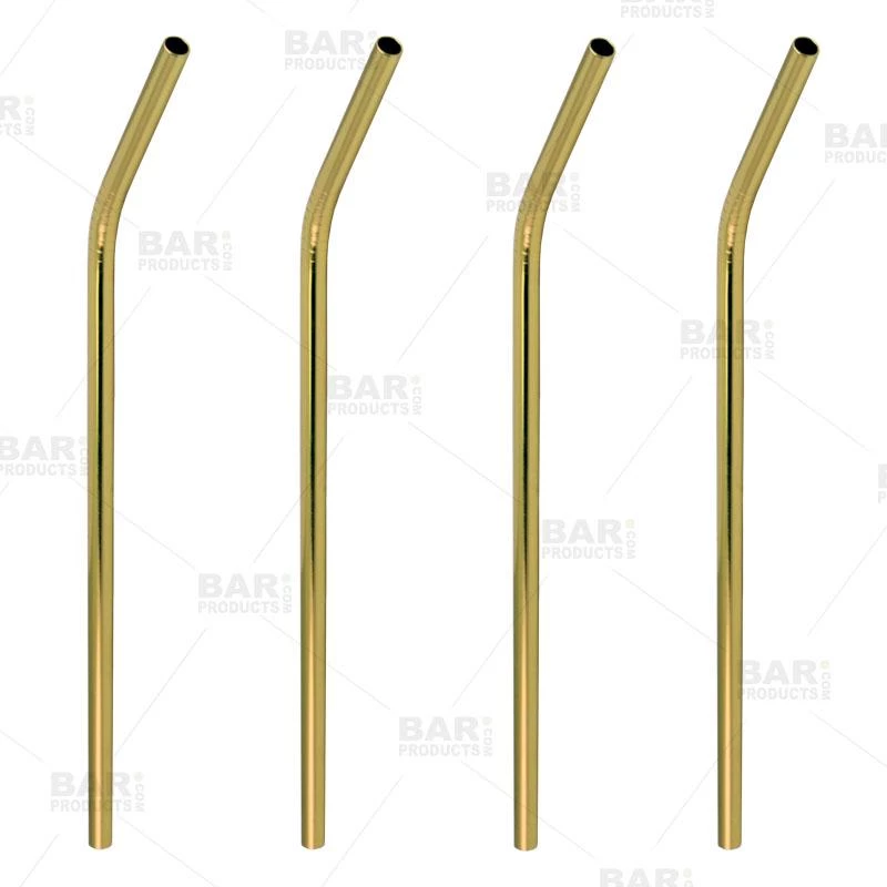 Outlet ⭐ Bars Cocktail Straws - Gold Plated - (4) 😍 3 Outlet ⭐ Bars Cocktail Straws - Gold Plated - (4) 😍 - Image 3