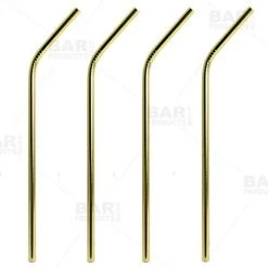 Outlet ⭐ Bars Cocktail Straws - Gold Plated - (4) 😍