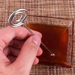 Deals 🔥 Bars BarConic® Honey Dipper / Stirrer - Stainless Steel 🎉 -Outlet Bars Store honey dipper stirrer scene3 800x