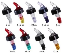 Best reviews of ❤️ Bars Red Nozzle With Black Collar Measured Pourers 👍 -Outlet Bars Store measure pourer liquor pourer 4 800x