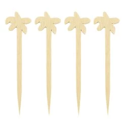 Discount 💯 Bars BarConic® Wooden Palm Tree Cocktail Picks - 100 Pack 🧨