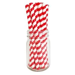Best deal ⭐ Bars BarConic® "Eco-Friendly" Jumbo Paper Straws - 7 3/4" Red Stripe - 100 Pack 🤩