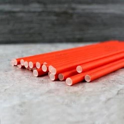 Wholesale 👏 Bars BarConic® Biodegradable Orange Paper Straws - 7 3/4" - 100 Pack 👍 -Outlet Bars Store paper straws orange bpc 3 800x