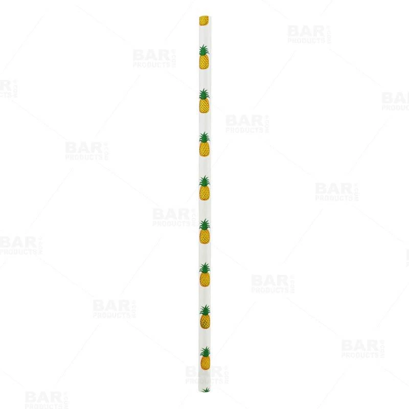 Outlet 💯 Bars BarConic® Biodegradable Pineapple Pattern Paper Straws - 7 3/4" - 100 Pack 🎉 3 Outlet 💯 Bars BarConic® Biodegradable Pineapple Pattern Paper Straws - 7 3/4" - 100 Pack 🎉 - Image 3