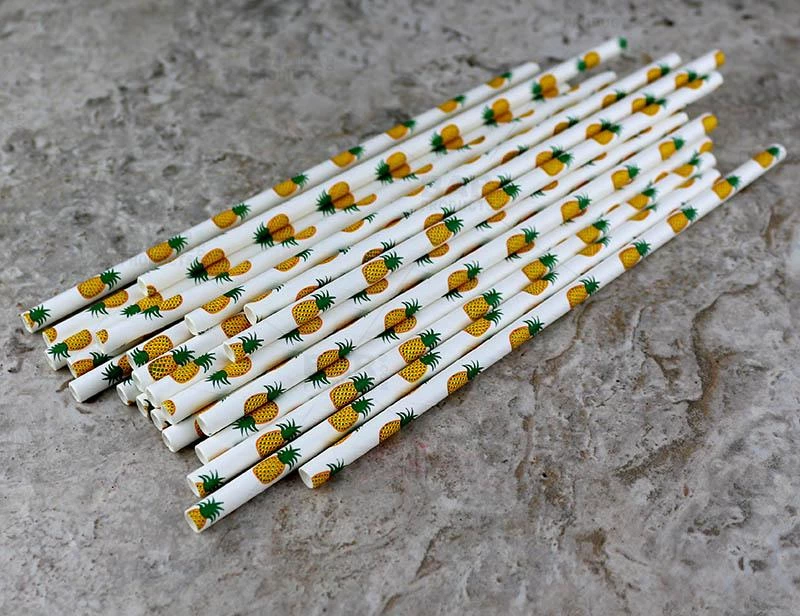 Outlet 💯 Bars BarConic® Biodegradable Pineapple Pattern Paper Straws - 7 3/4" - 100 Pack 🎉 5 Outlet 💯 Bars BarConic® Biodegradable Pineapple Pattern Paper Straws - 7 3/4" - 100 Pack 🎉 - Image 5