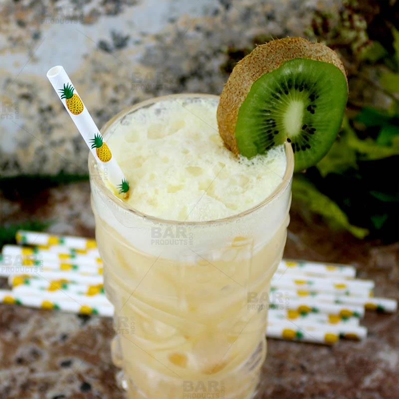Outlet 💯 Bars BarConic® Biodegradable Pineapple Pattern Paper Straws - 7 3/4" - 100 Pack 🎉 6 Outlet 💯 Bars BarConic® Biodegradable Pineapple Pattern Paper Straws - 7 3/4" - 100 Pack 🎉 - Image 6