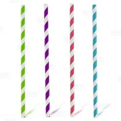 Discount 🎁 Bars BarConic® Assorted Colors Paper Straws (Pack Of 100) ❤️ -Outlet Bars Store paper straws assorted striped colors 800 bpc2 800x
