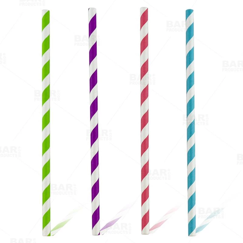 Discount 🎁 Bars BarConic® Assorted Colors Paper Straws (Pack Of 100) ❤️ - Image 4