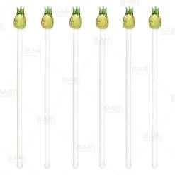 Best Sale ๐ Bars Glass Pineapple Drink Stirrers - Box Of 6 โญ