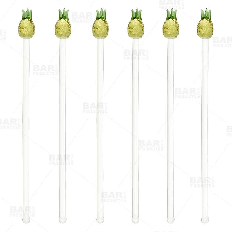 Best Sale 🎉 Bars Glass Pineapple Drink Stirrers - Box Of 6 ⭐ 1 Best Sale 🎉 Bars Glass Pineapple Drink Stirrers - Box Of 6 ⭐