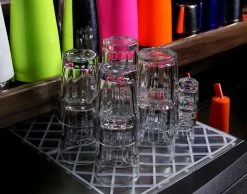 Cheap 🛒 Bars BarConic® Interlocking 12” X 8” Glass Mats 🎁 -Outlet Bars Store plastic glass mat clear 800x