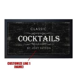 Wholesale ❤️ Bars Custom Bar Service Mat - 17.25" X 10" ❤️ -Outlet Bars Store service mat classic web bpc cus 800x