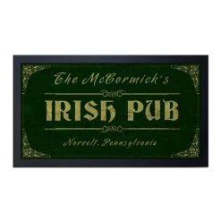 Wholesale ⭐ Bars Custom Bar Service Mat - Irish Pub - 17.25" X 10" 🤩