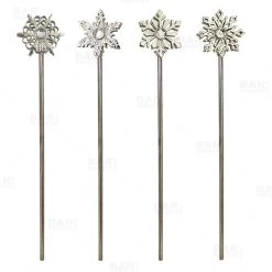 Top 10 ๐ฅฐ Bars Silver Plated Snowflake Cocktail Stirrers - 4 Pack ๐ฅ