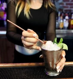 Deals 😍 Bars Olea™ Copper Plated Straw Spoon 🔥 -Outlet Bars Store straw sp cop copper spoon straw bartender bpc 800x