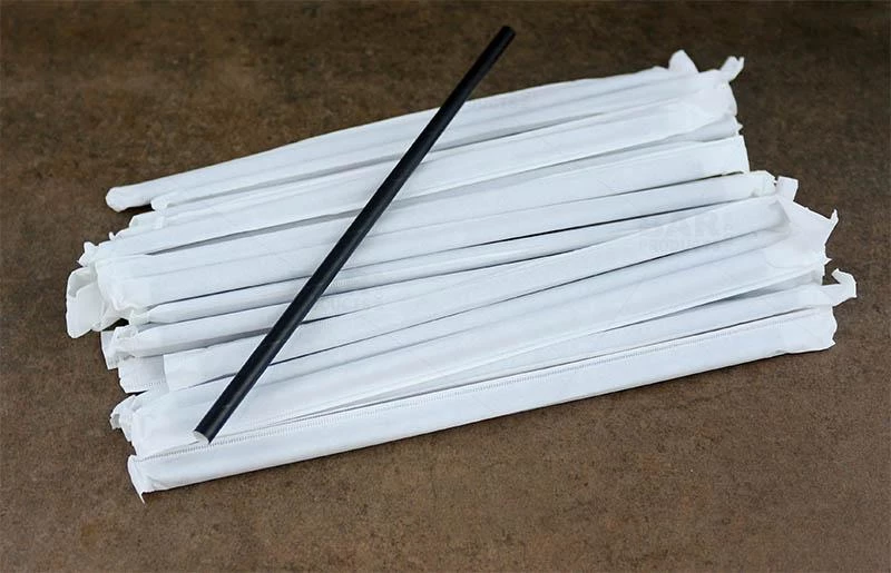 Best Sale 🔥 Bars BarConic® Biodegradable Solid Black Wrapped Paper Straws - 7 3/4" - 100 Pack 🔥 4 Best Sale 🔥 Bars BarConic® Biodegradable Solid Black Wrapped Paper Straws - 7 3/4" - 100 Pack 🔥 - Image 4