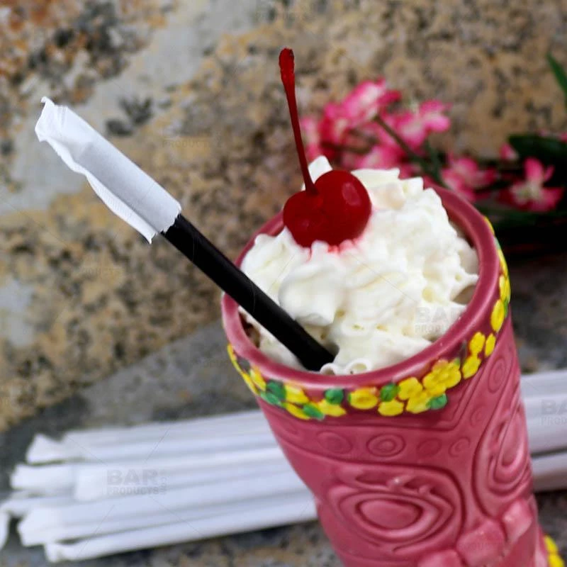 Best Sale 🔥 Bars BarConic® Biodegradable Solid Black Wrapped Paper Straws - 7 3/4" - 100 Pack 🔥 3 Best Sale 🔥 Bars BarConic® Biodegradable Solid Black Wrapped Paper Straws - 7 3/4" - 100 Pack 🔥 - Image 3