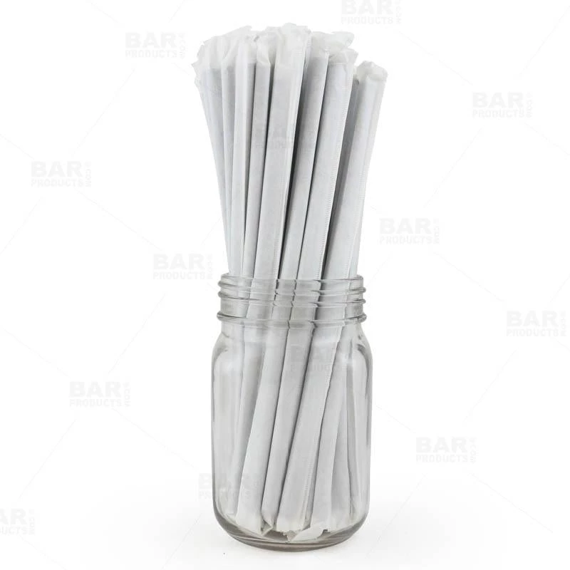 Best Sale 🔥 Bars BarConic® Biodegradable Solid Black Wrapped Paper Straws - 7 3/4" - 100 Pack 🔥 1 Best Sale 🔥 Bars BarConic® Biodegradable Solid Black Wrapped Paper Straws - 7 3/4" - 100 Pack 🔥